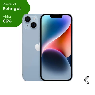 Apple iPhone 14 Plus 128GB Blau, Sehr gut - Refurbished, 24 Monate Garantie - Bild 1 von 4