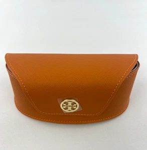 Tory Burch Sonnenbrillenetui orange halbhart Jumbo magnetisch Flip-Top - Bild 1 von 4