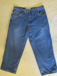 Faded Glory Carpenter rot Fleece gefüttert strapazierfähig blau Herrenjeans Größe 34x30 - Bild 1 von 10