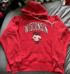 Vintage 90’s Wisconsin Badgers hoodie Size Large - Picture 1 of 6