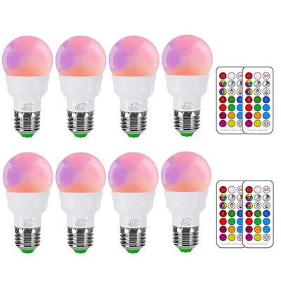 RGB LED Light Bulb, Color Changing 40W Equivalent, Daylight White, 450LM Dimm... - Image 1 of 4