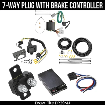 Arnés de cableado de remolque DrawTite de 7 vías + control de freno para Honda Element 07-11 Foto 1 de 4