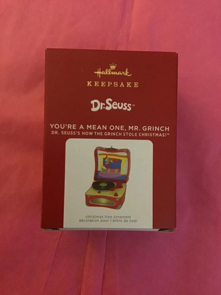 Hallmark Keepsake Ornament 2021 You’re a Mean One, Mr Grinch record player magic