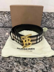 Burberry Monogram Check TB Belt Size S 23-24"  SPB-TS 347668 - Picture 1 of 6
