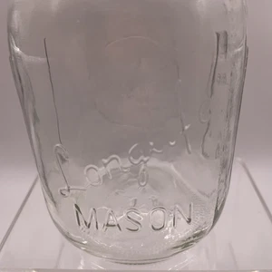 Vintage Longlife Mason Canning Jar PINT Glass - Picture 1 of 4