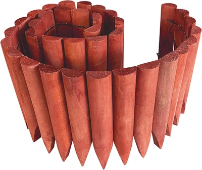 Jardín 3,5 pies Madera Cerca Corta Exterior Paisaje Borde Flexible Decorativo Bo Foto 1 de 4