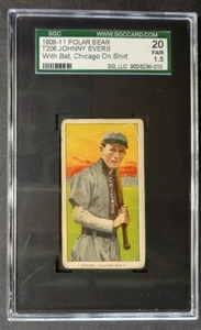 1909-11 T206 - Johnny Evers - HOF - POLAR BEAR - SGC 1.5 FR - Picture 1 of 2