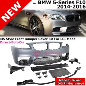 M5 Style Front Bumper Cover with Fog Cover For 14-16 BMW 5 Series Sedan F10 LCI - Foto 1 di 9