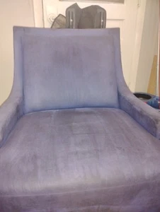 HBF Scoop Swivel Lounge Style Chair (SET 2) Aubergine/Bluish, 4 Leg Metal Stand - Picture 1 of 10