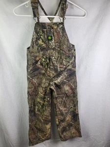 John Deere Mossy Oak Camo Bib Overalls Adjustable Youth Child Size 5 - Picture 1 of 16