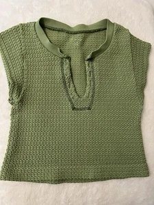 Out From Under Urban Outfitters Crop Top Womens M/L Small Stretchy V Neck Green - Picture 1 of 8