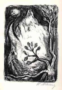 Werner NÄNNY - Die SCHÖPFUNG 1954 - Handsignierte OriginalLithographie (BASEL) - Bild 1 von 1