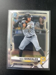 2021 Bowman Chrome Draft #BDC16 Nick Gonzales Pirates - Picture 1 of 2