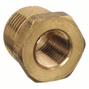 3/4" Male NPT x 3/8" Female NPT Brass Hex Reducing Bushing - Picture 1 of 1