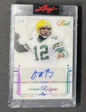 2021-22 Leaf Pearl AARON RODGERS 2/2 AUTOGRAPH SUPER SHORT!  AUTO (‘eBay 1/1’)