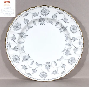 Spode Colonel Gray Dinner Plate 10 5/8" Gold Trim - Picture 1 of 5
