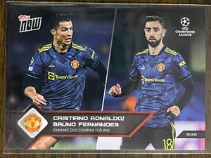 2021-22 Topps Now UEFA UCL #71 Cristiano Ronaldo Fernandes Manchester United - Picture 1 of 2