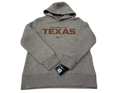 NIKE Dri Fit Juniors University Of Texas Classic Hooded Sweatshirt Size Medium - Image 1 of 4