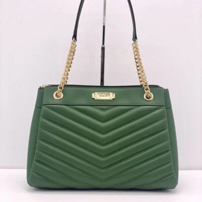 Michael Kors Whitney Mujeres Damas Mediano Bolso de Hombro Bolso Cartera Verde Foto 1 de 4