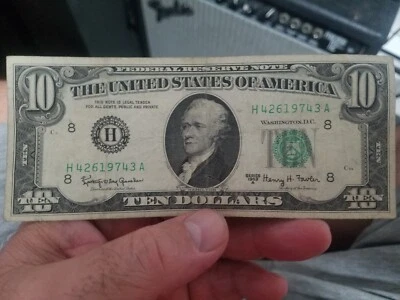 1963A $10.00 BILL SWEET BILL ALMOST 6O YRS OLD!!! NICE CONDITION LOW CIRCULATION - Image 1 of 4