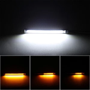 LED Motorcycle Turn Signal Light & DRL Moto Flasher Ring Fork Strip Lam PB _yi - Picture 1 of 8