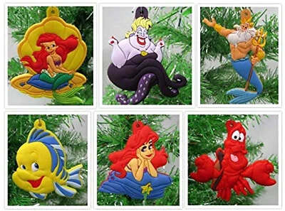 Disney Little Mermaid Christmas Tree Ornament 6 Piece Set  - Brand New - Image 1 of 4