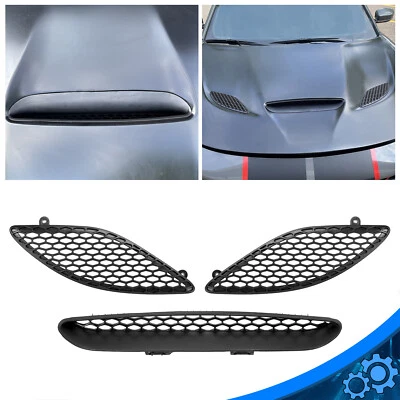 Center Hood Scoop Grille Insert Bezel Set for 2015-20 DODGE Charger SRT Hellcat Foto 1 de 4