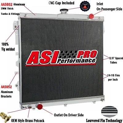 3-ROW Aluminum Radiator For 2007-2014 2008 2009 Toyota Tundra 4.0L V6 ENGINE PRO Foto 1 de 4