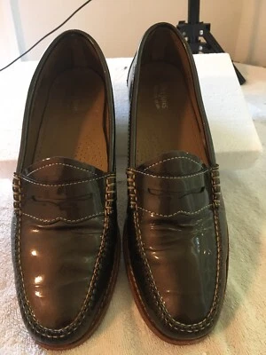 Zapatos Mocasines Bass Weejuns Gris Charol Penny Para Mujer Talla 10 M Foto 1 de 4