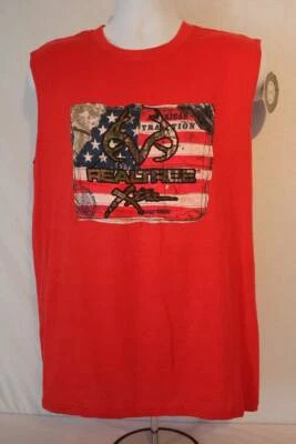 Mens Tank Top Realtree Xtra Muscle T Shirt Large Deer Hunting Camo Graphic USA - Image 1 of 3