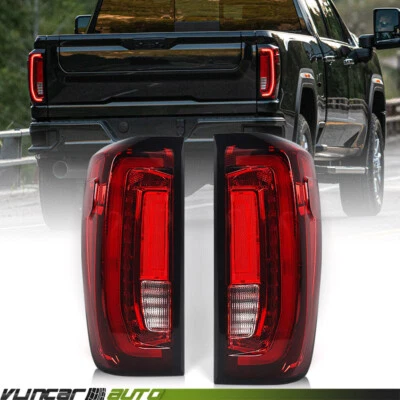 2P For GMC Sierra 1500 2019-2025 Full LED Rear Tail Lights Brake Lamps w/ Bulbs - Изображение 1 из 4