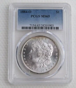 1884-O Uncirculated Morgan Silver Dollar Certified PCGS MS 65 - Bild 1 von 10