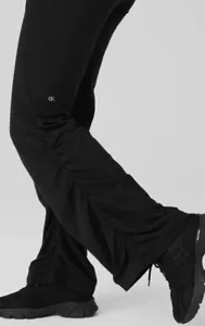 Alo Yoga Black Soft Sculpt Ruched Sides Pant Sz L Excellent Condition #59 - Picture 1 of 9