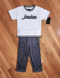 NEW Nike Jordan Little Boy Dri-fit Sport Jersey Top & Fleece Pant Set (sz 4T/4) - Picture 1 of 4