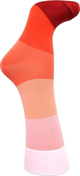 Calcetines HUE para mujer ultrasuaves a rayas ombre flor de melocotón un par suave cómodo Foto 1 de 1