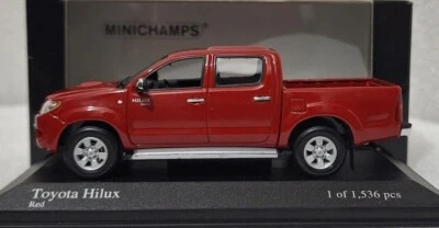Toyota Hilux Pick-Up 4x4 2007 Red 1:43 Minichamps 400166660 EXTREMELY RARE!! - Image 1 of 4