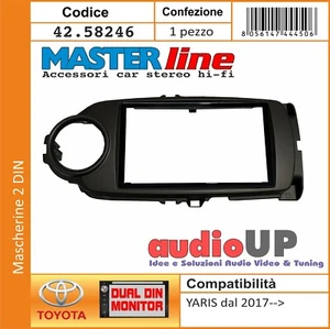 MASCHERINA RADIO 2 DIN YARIS DAL 2017 IN POI CON CORNICE INTERNA IN TINTA NERO. - Foto 1 di 3