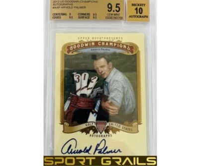2012 UD Goodwin Champions ARNOLD PALMER AUTO #AAP BGS 9.5/10 Gem Mint. RARE - Image 1 of 4