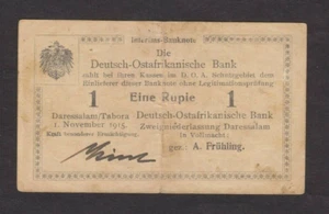 German East Africa 1 Rupie 1915 P-11b   VG+ - Picture 1 of 2