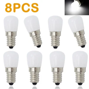 8X E14 LED Fridge Bulb cool White 2W Refrigerator Light 25W Equivalent Salt Lamp - Picture 1 of 12