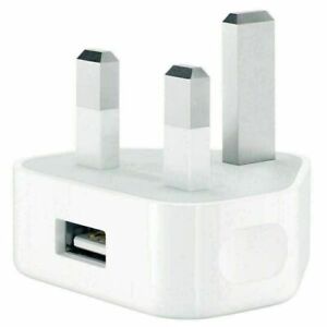 Plug 1 & Dual USB Port 2A 2 AMP Charger 3-Pin Mains Wall Plug Charging Adapter