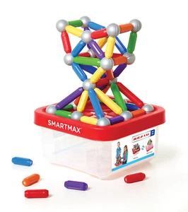 SmartMax Build XXL 70-teiliges magnetisches Vorbau-Bauset mit Koffer - Bild 1 von 7