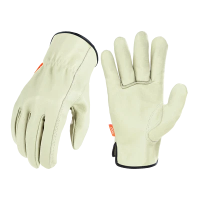Vgo 1/2/3Pairs Cowhide Grain Leather Drivers,Outdoor, Work Safety Gloves(PA9501) - Image 1 of 4