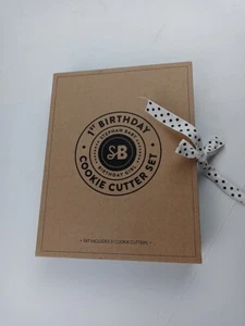 Stephan Baby Birthday Girl Cookie Cutter Set 1st Birthday, 3 Cookie Cutters - Picture 1 of 6