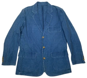 Orvis Linen Field Jacket Mens 38R Cotton Blend Utility Blazer Sports Chore Coat - Picture 1 of 7