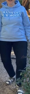 sweatshirt original womens march 2025 bans off our bodies light blue medium. - Picture 1 of 10