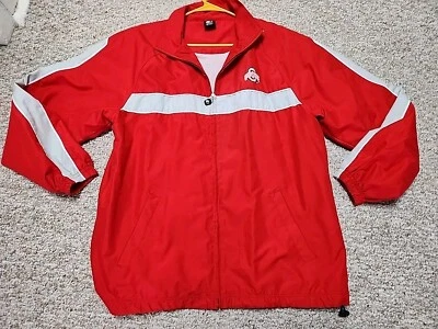 Jaqueta Ohio State Buckeyes Masculina Média Vermelha Starter NCAA Futebol Zíper VTG OSU - Imagem 1 de 4