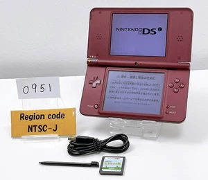 DSi XL Wine Red UTL-001 Nintendo Console NTSC-J Japanese ver tested from Japan - Picture 1 of 23