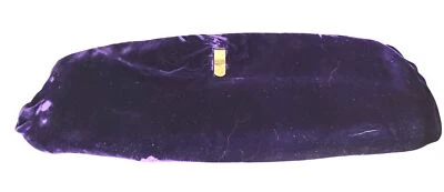 Vintage Bobbie Jerome Purple Velvet Clutch Purse With Gold-Tone Trim & Zippered - Image 1 of 4