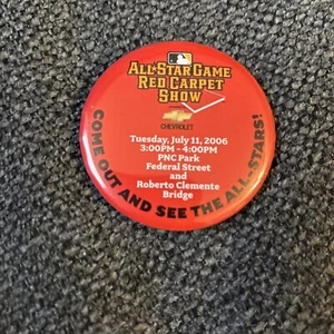 2006 MLB All Star Game Red Carpet Show Button Pin Chevrolet PNC Park Pittsburgh - Picture 1 of 2